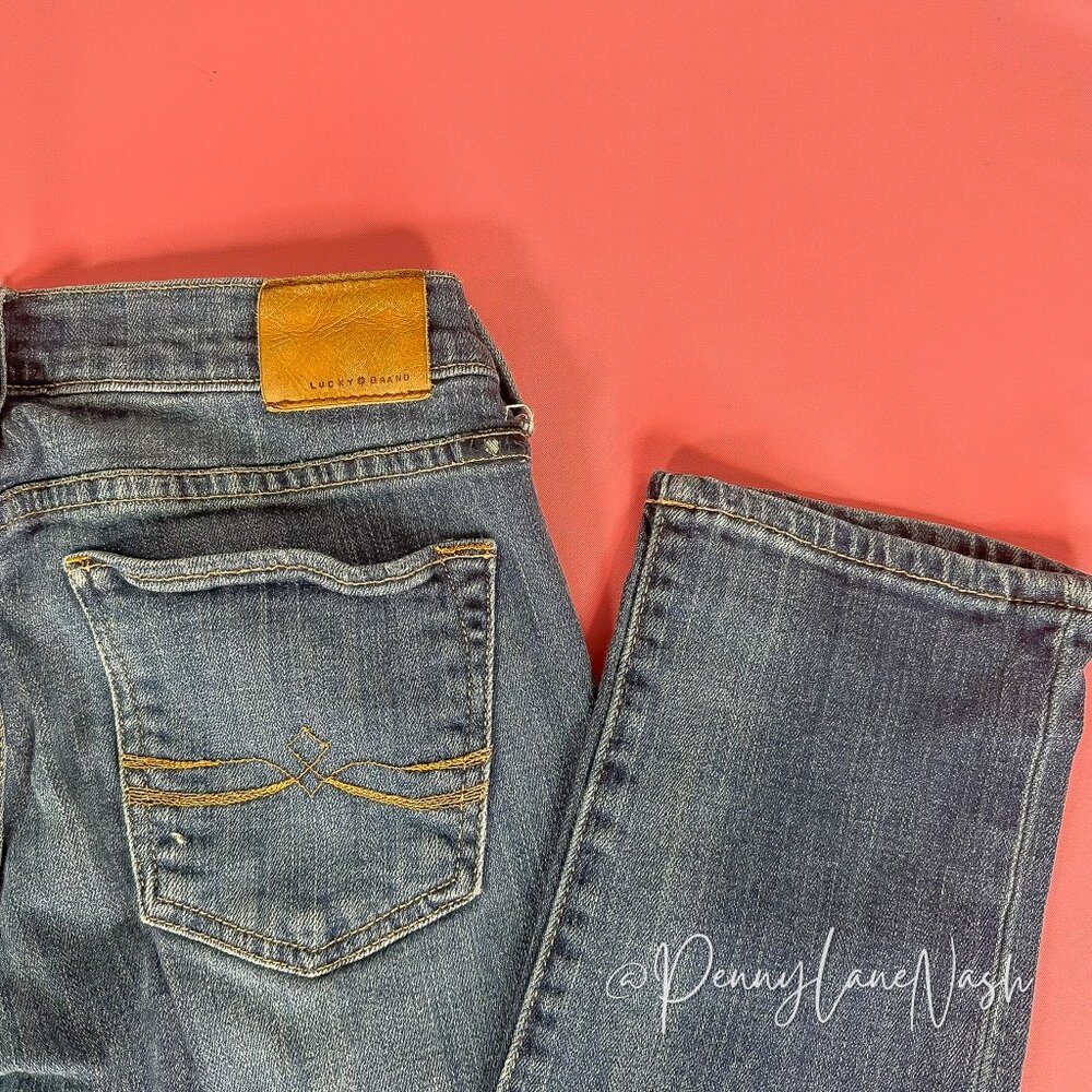 Lucky Brand Mid Rise Sweet n' Straight Jeans Tanzanite Blue - Picture 14 of 14